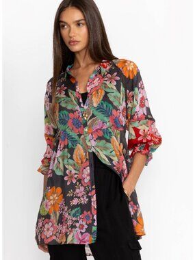 JOHNNY WAS Lapham Adonia Floral Tunic Size Medium worn once